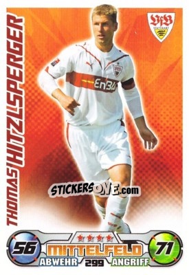 Sticker Thomas Hitzlshperger - German Football Bundesliga 2009-2010. Match Attax n. 299 - Topps