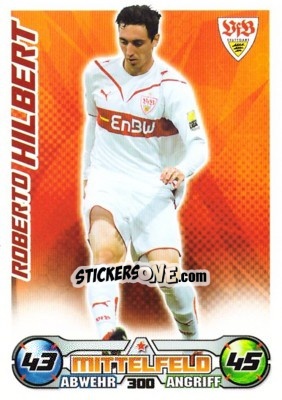 Sticker ROBERTO HILBERT - German Football Bundesliga 2009-2010. Match Attax n. 300 - Topps