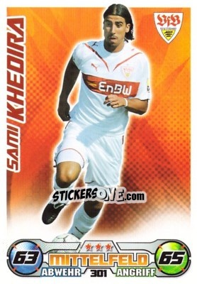 Sticker SAMI KHEDIRA - German Football Bundesliga 2009-2010. Match Attax n. 301 - Topps