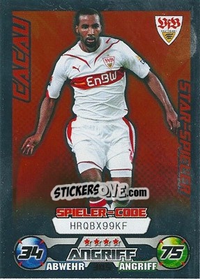Sticker Cacau - German Football Bundesliga 2009-2010. Match Attax n. 305 - Topps