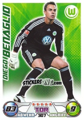 Sticker DIEGO BENAGLIO - German Football Bundesliga 2009-2010. Match Attax n. 307 - Topps