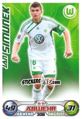 Figurina JAN SIMUNEK - German Football Bundesliga 2009-2010. Match Attax - Topps