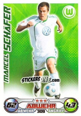Sticker MARCEL SCHäFER - German Football Bundesliga 2009-2010. Match Attax - Topps