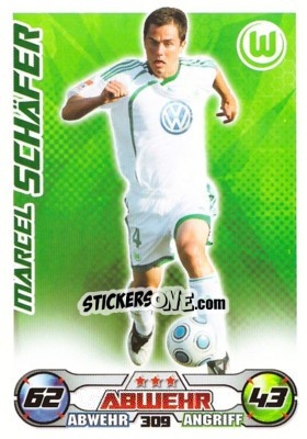 Sticker MARCEL SCHäFER - German Football Bundesliga 2009-2010. Match Attax n. 309 - Topps
