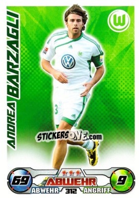 Cromo ANDREA BARZAGLI - German Football Bundesliga 2009-2010. Match Attax - Topps