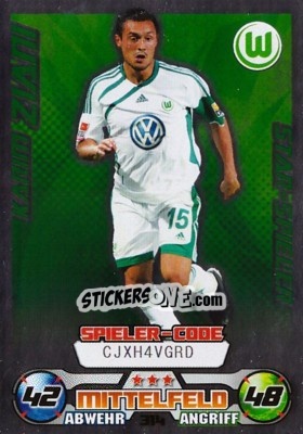 Sticker Karim Ziani - German Football Bundesliga 2009-2010. Match Attax n. 314 - Topps