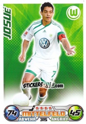 Sticker JOSUE - German Football Bundesliga 2009-2010. Match Attax - Topps