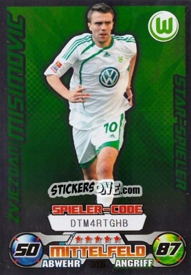 Sticker Zvjezdan Misimovic - German Football Bundesliga 2009-2010. Match Attax n. 316 - Topps