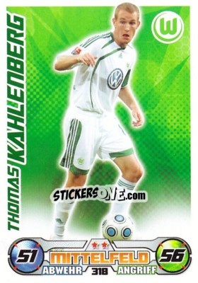 Sticker THOMAS KAHLENBERG - German Football Bundesliga 2009-2010. Match Attax n. 318 - Topps