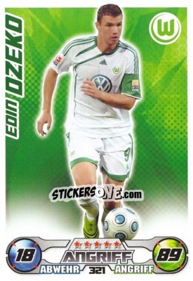 Sticker EDIN DZEKO - German Football Bundesliga 2009-2010. Match Attax - Topps
