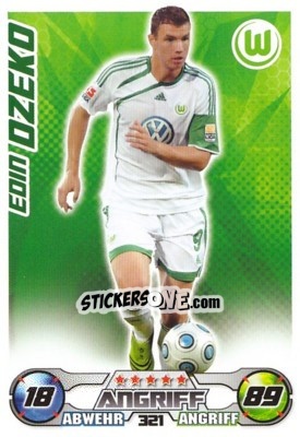 Sticker EDIN DZEKO - German Football Bundesliga 2009-2010. Match Attax n. 321 - Topps