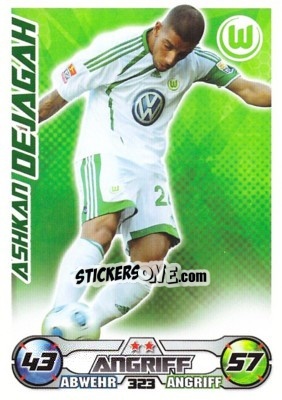 Sticker ASHKAN DEJAGAH - German Football Bundesliga 2009-2010. Match Attax n. 323 - Topps