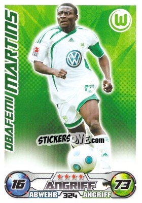 Sticker OBAFEMI MARTINS - German Football Bundesliga 2009-2010. Match Attax - Topps
