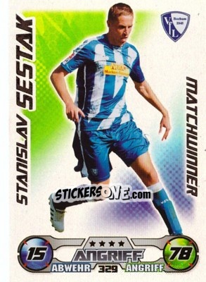 Sticker Stanislav Sestak - German Football Bundesliga 2009-2010. Match Attax n. 329 - Topps