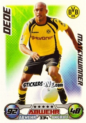 Sticker Dede - German Football Bundesliga 2009-2010. Match Attax n. 334 - Topps