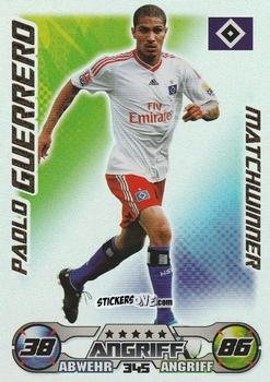 Cromo Paolo Guerrero - German Football Bundesliga 2009-2010. Match Attax n. 345 - Topps