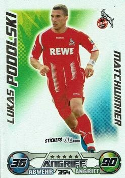 Cromo Lukas Podolski - German Football Bundesliga 2009-2010. Match Attax n. 354 - Topps