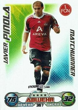Figurina Javier Pinola - German Football Bundesliga 2009-2010. Match Attax n. 367 - Topps