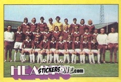 Sticker Heart of Midlothian Team Group  - Scottish Footballers 1974-1975
 n. 93 - A&BC