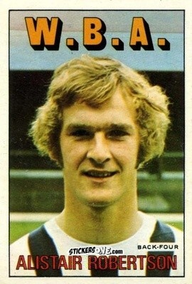Sticker Ally Robertson - Footballers 1972-1973
 n. 199 - A&BC
