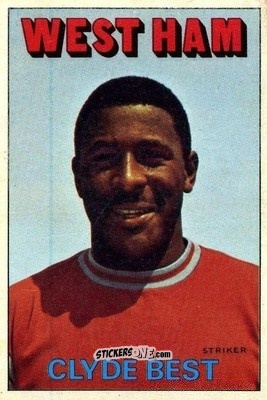 Sticker Clyde Best - Footballers 1972-1973
 n. 92 - A&BC