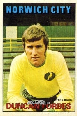 Figurina Duncan Forbes - Footballers 1972-1973
 n. 119 - A&BC