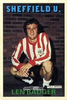 Sticker Len Badger - Footballers 1972-1973
 - A&BC