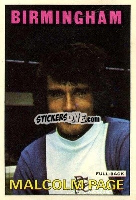 Sticker Malcolm Page - Footballers 1972-1973
 - A&BC