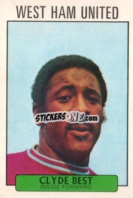 Sticker Clyde Best - Footballers 1971-1972
 n. 130 - A&BC
