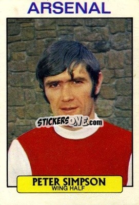 Sticker Peter Simpson - Footballers 1971-1972
 n. 102 - A&BC
