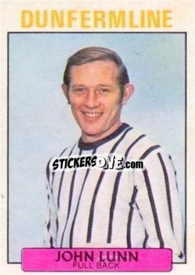 Sticker John Lunn - Scottish Footballers 1971-1972
 - A&BC