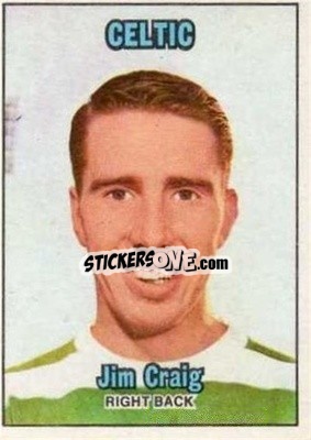 Sticker Jim Craig - Scottish Footballers 1970-1971
 - A&BC