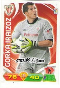 Cromo Gorka Iraizoz - Liga BBVA 2011-2012. Adrenalyn XL n. 1 - Panini
