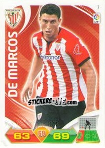 Sticker De Marcos - Liga BBVA 2011-2012. Adrenalyn XL n. 7 - Panini