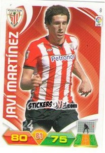 Sticker Javi Martínez - Liga BBVA 2011-2012. Adrenalyn XL n. 8 - Panini