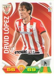 Sticker David López - Liga BBVA 2011-2012. Adrenalyn XL n. 13 - Panini