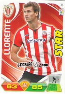 Cromo Fernando Llorente - Liga BBVA 2011-2012. Adrenalyn XL - Panini