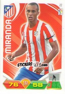 Sticker Miranda - Liga BBVA 2011-2012. Adrenalyn XL n. 22 - Panini