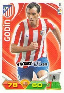 Sticker Godín - Liga BBVA 2011-2012. Adrenalyn XL n. 23 - Panini