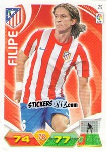 Sticker Filipe Luis - Liga BBVA 2011-2012. Adrenalyn XL n. 25 - Panini