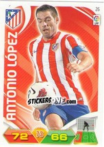 Sticker Antonio López - Liga BBVA 2011-2012. Adrenalyn XL n. 26 - Panini