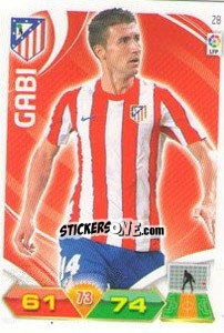 Sticker Gabi - Liga BBVA 2011-2012. Adrenalyn XL n. 28 - Panini