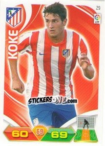 Sticker Koke - Liga BBVA 2011-2012. Adrenalyn XL n. 29 - Panini