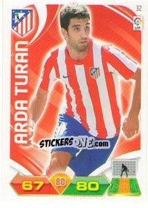 Sticker Arda Turan - Liga BBVA 2011-2012. Adrenalyn XL n. 32 - Panini