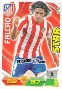 Sticker Falcao - Liga BBVA 2011-2012. Adrenalyn XL - Panini