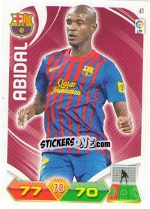 Sticker Abidal - Liga BBVA 2011-2012. Adrenalyn XL n. 41 - Panini