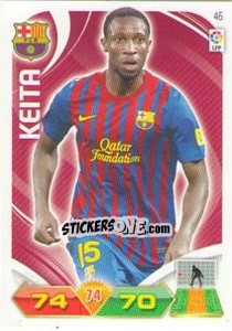 Sticker Seydou Keita - Liga BBVA 2011-2012. Adrenalyn XL n. 46 - Panini