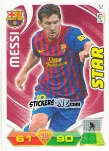 Sticker Messi - Liga BBVA 2011-2012. Adrenalyn XL n. 52 - Panini