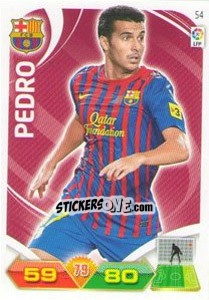 Sticker Pedro Rodríguez - Liga BBVA 2011-2012. Adrenalyn XL n. 54 - Panini