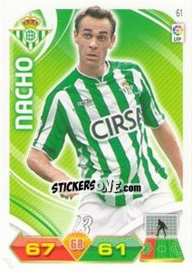 Sticker Nacho - Liga BBVA 2011-2012. Adrenalyn XL n. 61 - Panini